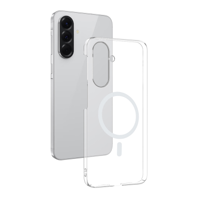 Galaxy A27 Kamera Korumalı M-Safe Şarj Özellikli Şeffaf Zore London Sert PC Kapak Şeffaf