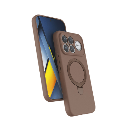 Galaxy A27 Kılıf M-safe Şarj Özellikli Standlı Zore Samara Kapak Desert Gold
