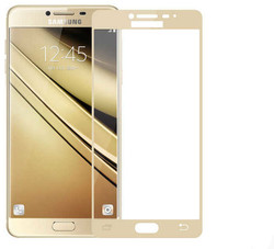 Galaxy A3 2016 Zore Ekranı Tam Kaplayan Düz Cam Koruyucu Gold