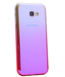 Galaxy A3 2017 Kılıf Zore Renkli Transparan Kapak Pembe