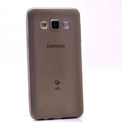 Galaxy A3 Kılıf Zore Ultra İnce Silikon Kapak 0.2 mm Füme