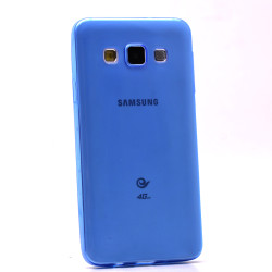 Galaxy A3 Kılıf Zore Ultra İnce Silikon Kapak 0.2 mm Mavi