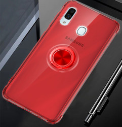 Galaxy A30 Kılıf Zore Mill Silikon Kırmızı