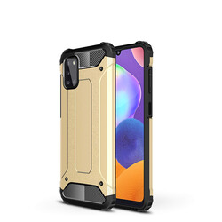 Galaxy A31 Case Zore Crash Silicon Cover Gold