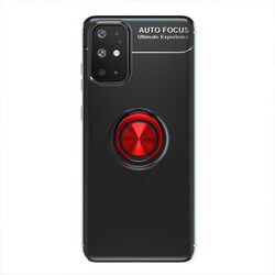 Galaxy A31 Kılıf Zore Ravel Silikon Kapak Siyah-Kırmızı