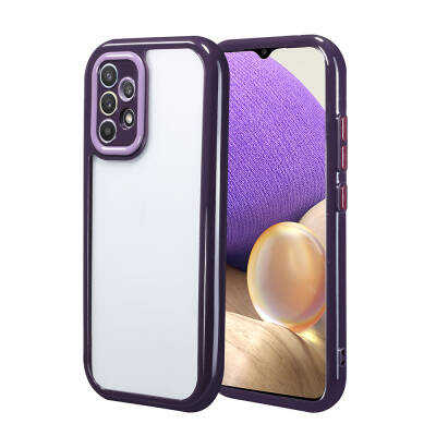 Galaxy A32 4G Case Camera Protected Colored Edge and Frame Design Zore Vitamin Cover Derin Mor