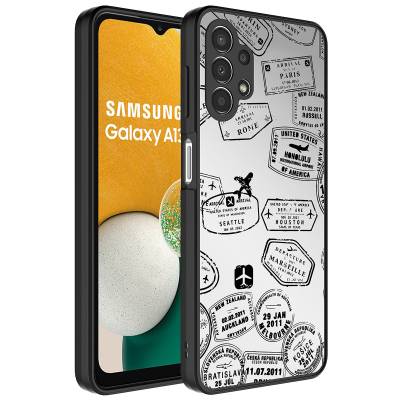 Galaxy A32 4G Case Mirror Patterned Camera Protected Glossy Zore Mirror Cover Seyahat