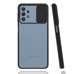 Galaxy A32 4G Kılıf Zore Lensi Kapak Siyah