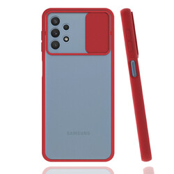 Galaxy A32 4G Kılıf Zore Lensi Kapak Kırmızı