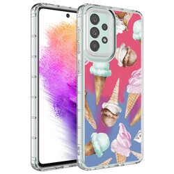 Galaxy A33 5G Case Camera Protected Colorful Patterned Hard Silicone Zore Korn Cover NO9