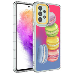 Galaxy A33 5G Case Camera Protected Colorful Patterned Hard Silicone Zore Korn Cover NO12