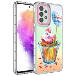 Galaxy A33 5G Case Camera Protected Colorful Patterned Hard Silicone Zore Korn Cover NO15