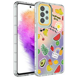 Galaxy A33 5G Case Camera Protected Colorful Patterned Hard Silicone Zore Korn Cover NO4