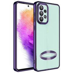 Galaxy A33 5G Case Camera Protected Zore Omega Cover With Logo Derin Mor