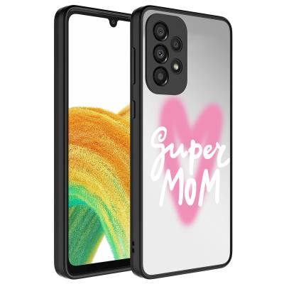 Galaxy A33 5G Case Mirror Patterned Camera Protected Glossy Zore Mirror Cover Süper Anne