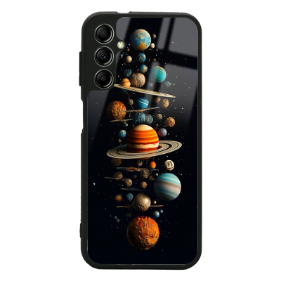 Galaxy A34 Case with Camera Protection, Patterned Zore Lusi Cover Gezegen