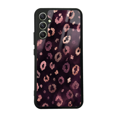 Galaxy A34 Case with Camera Protection, Patterned Zore Lusi Cover Pembe Leopar