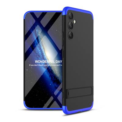 Galaxy A34 Case Zore Camera Protection Vertical Stand Ays Cover Black-Blue