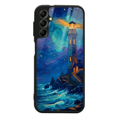 Galaxy A34 Kılıf Kamera Korumalı Desenli Zore Lusi Kapak Deniz Feneri