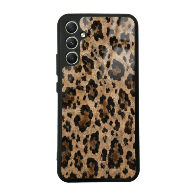 Galaxy A34 Kılıf Kamera Korumalı Desenli Zore Lusi Kapak Kahve Leopar