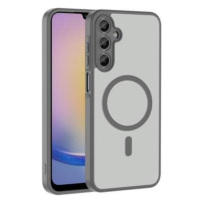 Galaxy A34 Kılıf M-safe Şarj Özellikli Zore Babet Kapak Gri
