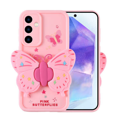 Galaxy A35 Case Camera Protected Figure Designed Zore Cover Light Pink