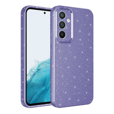 Galaxy A35 Case Camera Protected Silvery Luxury Zore Koton Cover Purple