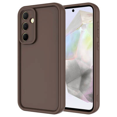 Galaxy A35 Case Camera Protected Zore Ananas Cover Brown