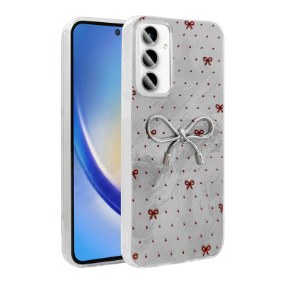 Galaxy A35 Case Camera Protection Figured Zore Ponti Silicone Cover Açık Mavi