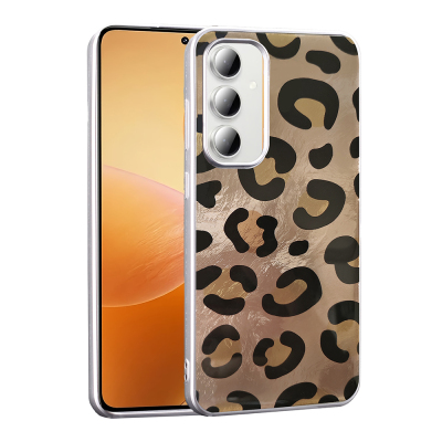 Galaxy A35 Kılıf Desenli Zore Mep Kapak Gold Leopar