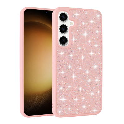 Galaxy A35 Kılıf Parlak Taşlı Tasarım Zore Pırlanta Kapak Pembe