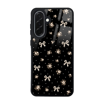 Galaxy A36 Case with Camera Protection, Patterned Zore Lusi Cover Gold Fiyonk