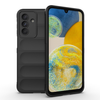 Galaxy A36 Kılıf Esnek TPU Oyuklu Arka Yüzey Tasarımlı Zore Etnik Silikon Kapak Siyah