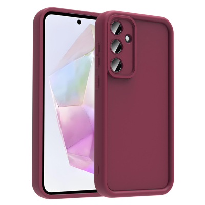Galaxy A36 Kılıf Kamera Korumalı Zore Ananas Kapak Mürdüm