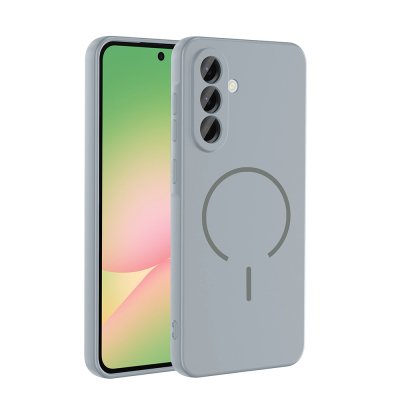 Galaxy A36 Kılıf M-safe Şarj Özellikli Zore Meta Kapak Titanyum-Gri