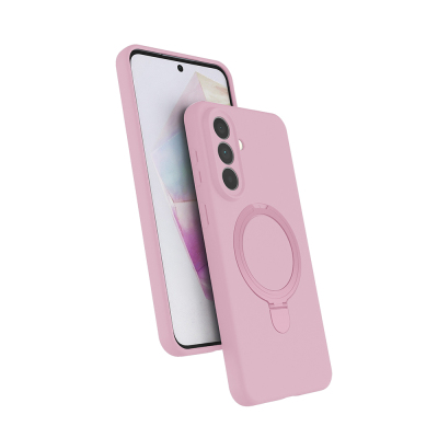 Galaxy A37 Kılıf M-safe Şarj Özellikli Standlı Zore Samara Kapak Pembe