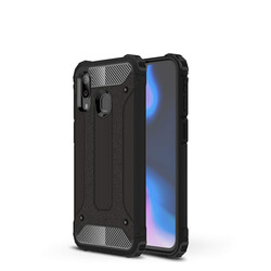 Galaxy A40 Case Zore Crash Silicon Cover Black