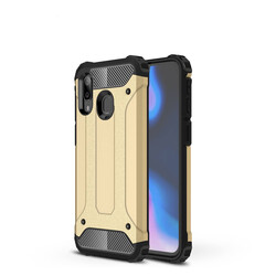 Galaxy A40 Case Zore Crash Silicon Cover Gold