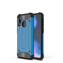 Galaxy A40 Case Zore Crash Silicon Cover Blue