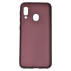 Galaxy A40 Case Zore Premier Silicon Cover Plum