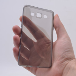 Galaxy A5 Kılıf Zore Ultra İnce Silikon Kapak 0.2 mm Füme