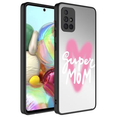 Galaxy A51 Case Mirror Patterned Camera Protected Glossy Zore Mirror Cover Süper Anne