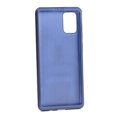 Galaxy A51 Case Zore 360 3 Parçalı Rubber Cover Navy blue