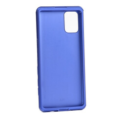 Galaxy A51 Case Zore 360 3 Parçalı Rubber Cover Saks Blue