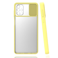 Galaxy A51 Case Zore Lensi Cover Yellow