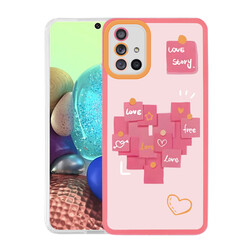Galaxy A51 Case Zore M-Fit Patterned Cover Love Story No2