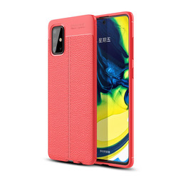 Galaxy A51 Case Zore Niss Silicon Cover Red