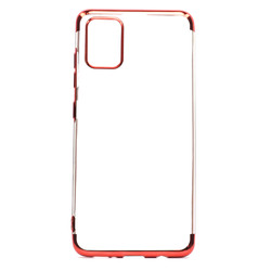 Galaxy A51 Case Zore Dört Köşeli Lazer Silicon Cover Red