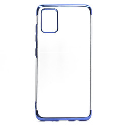 Galaxy A51 Case Zore Dört Köşeli Lazer Silicon Cover Blue