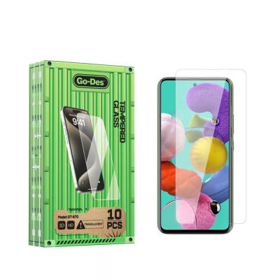 Galaxy A51 Go Des Parmak İzi Bırakmayan 9H Oleofobik Bom Glass Ekran Koruyucu 10'lu Paket Renksiz
